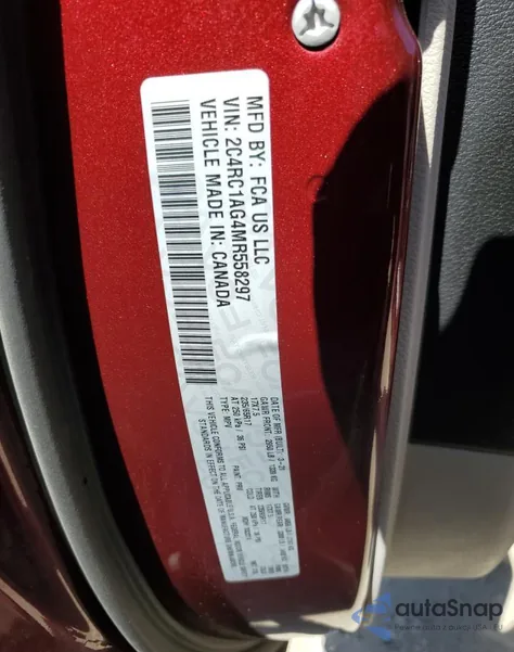 2021 Chrysler Voyager L from USA, damaged, VIN 2C4RC1AG4MR558297